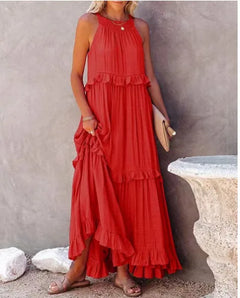 Lotus leaf edge dresses for women