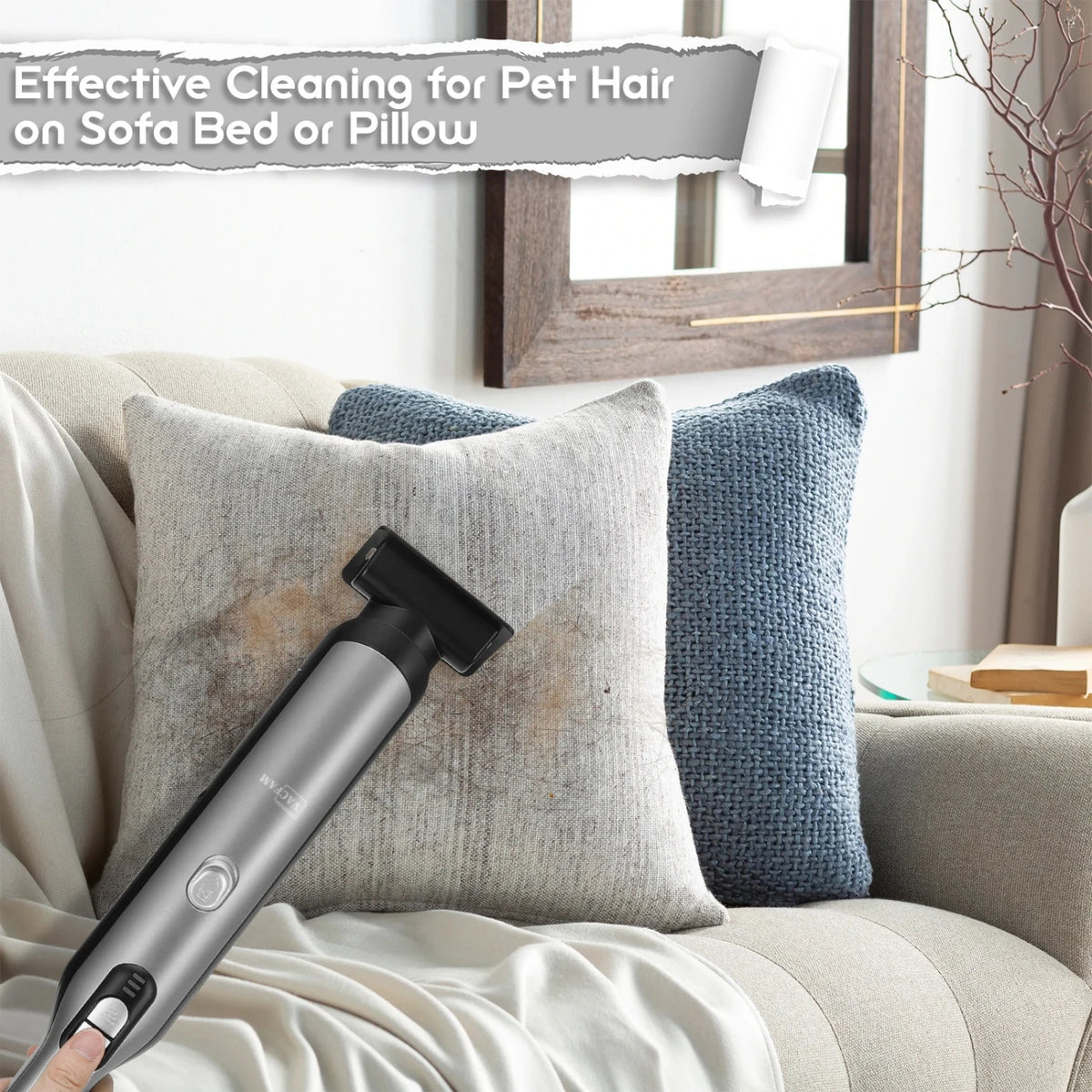 Handheld Vacuum Cordless Car Vacuum Cleaner with 18KPa Powerful Suction, Portable Chargeable Handy Vac with LED Front Light & St