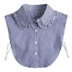 Fashion 2025 Front Tie White Fake Collar for Women Stand Detachable Collar Fake Girls Vintage Lace Ladies False Blouse Collar