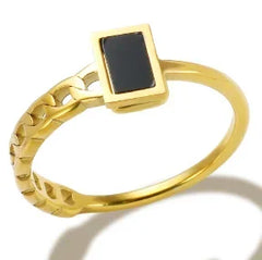 Stainless Steel Ring for Women Inlaid Zircon Rings Waterproof Romantic Fashion Jewelry