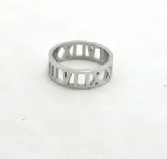Stainless Steel Ring for Women Inlaid Zircon Rings Waterproof Romantic Fashion Jewelry