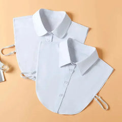 Fashion 2025 Front Tie White Fake Collar for Women Stand Detachable Collar Fake Girls Vintage Lace Ladies False Blouse Collar