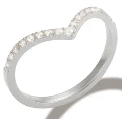 Personality Round Beads Ring Band Small Clear Crystal Zircon Waterproof Stainless Steel Rings Simple Granular Fine Jewelry