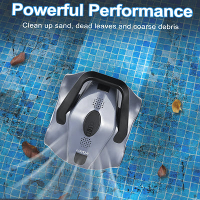 Automatic Robotic Pool Cleaner Cordless Robotic Pool Vacuum for In Ground Flat Pools Pool Cleaner for Flat Ground Pool Cleaner