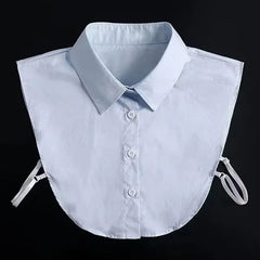 Fashion 2025 Front Tie White Fake Collar for Women Stand Detachable Collar Fake Girls Vintage Lace Ladies False Blouse Collar