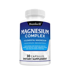 Magnesium Complex - Magnesium Glycinate, Magnesium Malate, Supports Muscle, Bone Health, Sleep Quality, Relieves Anxiety