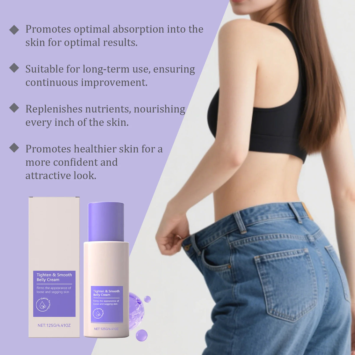 Rose Tighten Smooth Belly Cream Improve Sagging Increase Skin Elasticity Reduce Stretch Marks Relieve Drynes Body Shaping Lotion