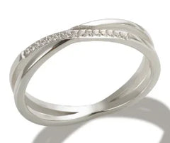 Stainless Steel Ring for Women Inlaid Zircon Rings Waterproof Romantic Fashion Jewelry