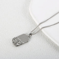 Square Pendants Delicate Stainless Steel Chain Pendant Necklace For Women Necklace