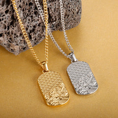 Square Pendants Delicate Stainless Steel Chain Pendant Necklace For Women Necklace