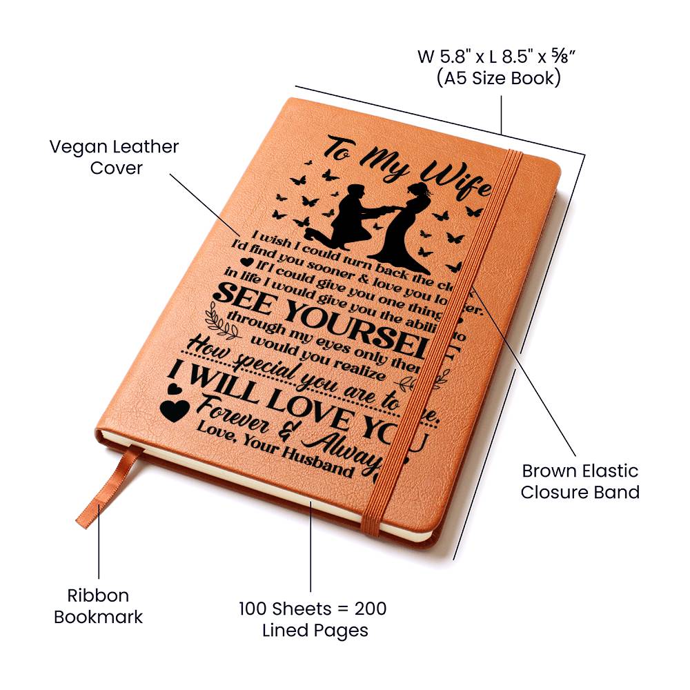 To My Wife Sooner – Leather Journal
