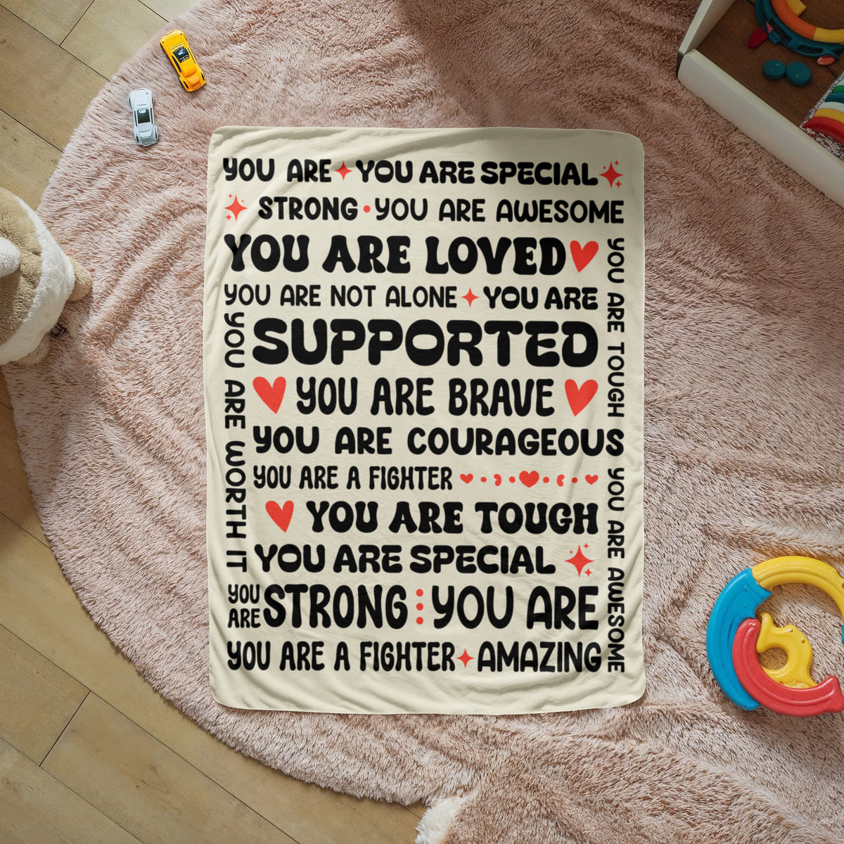 Personalised Daughter Gift – Cosy Sherpa Fleece Blanket with Loving Message from Mum