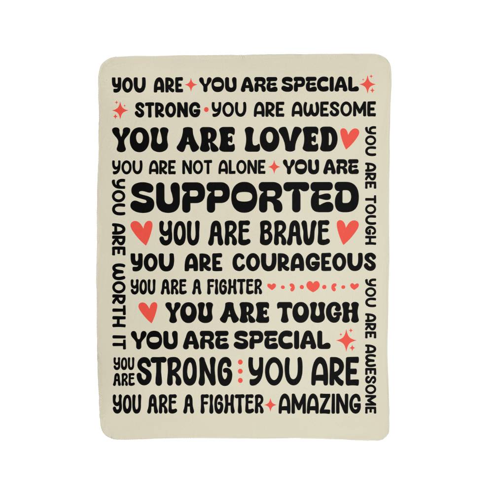 Personalised Daughter Gift – Cosy Sherpa Fleece Blanket with Loving Message from Mum