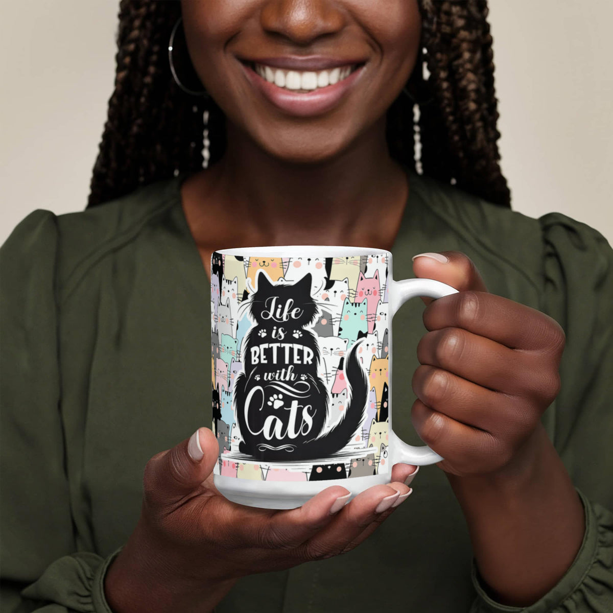 Life Is Better With Cats – Ceramic Mug