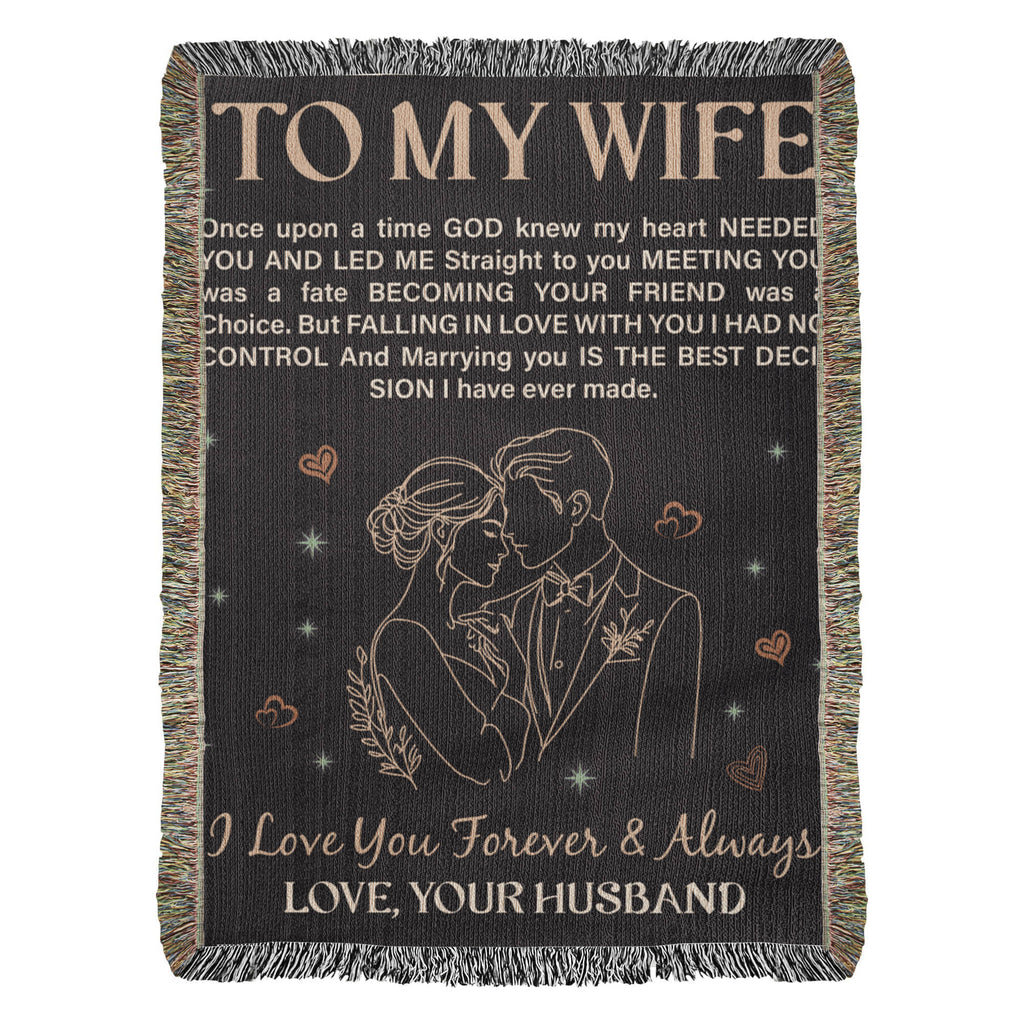 Personalised Gift for Wife – Sentimental Heirloom Blanket with Heartfelt Message