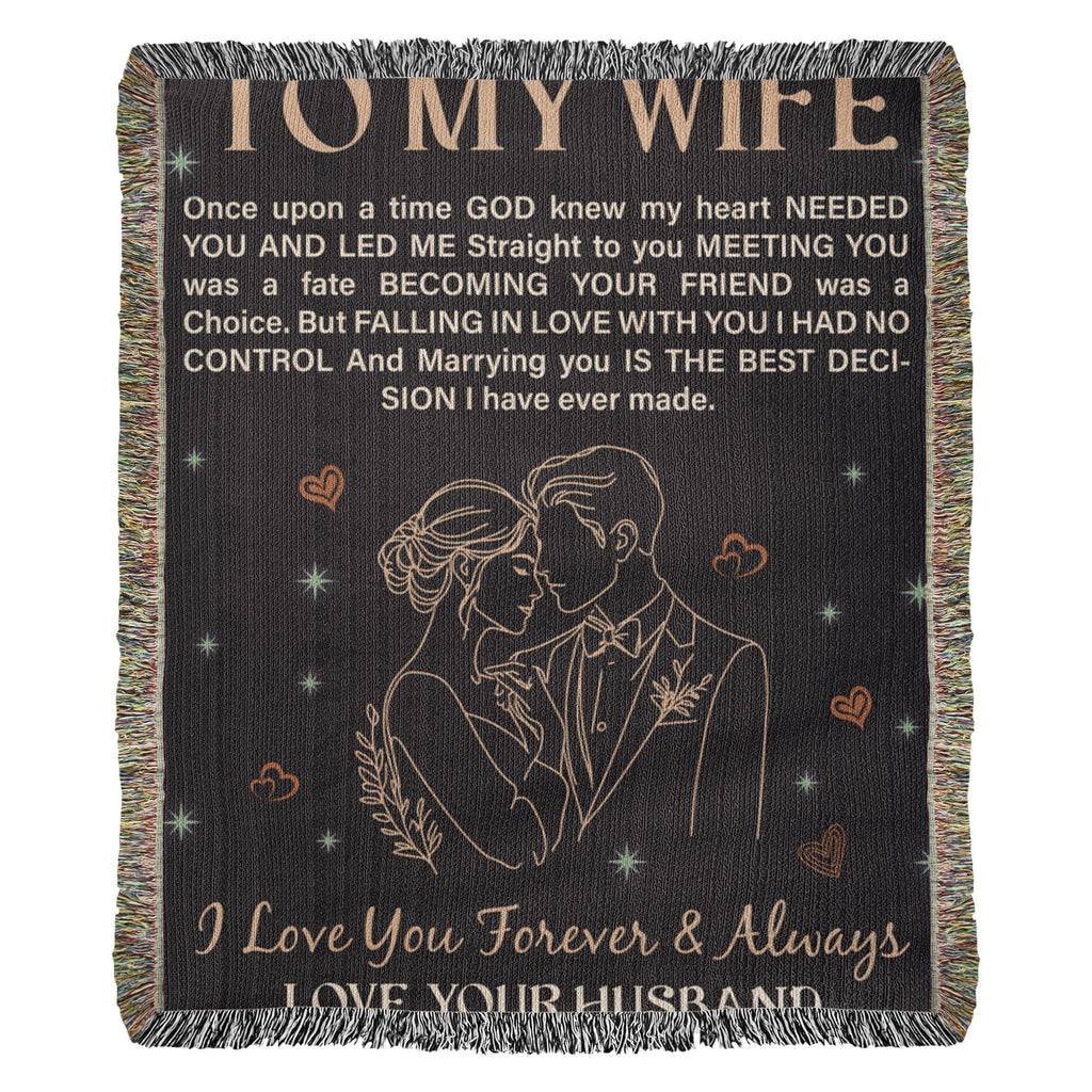 Personalised Gift for Wife – Sentimental Heirloom Blanket with Heartfelt Message