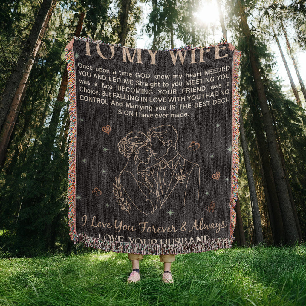 Personalised Gift for Wife – Sentimental Heirloom Blanket with Heartfelt Message
