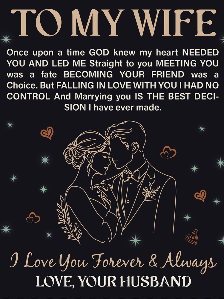 Personalised Gift for Wife – Sentimental Heirloom Blanket with Heartfelt Message